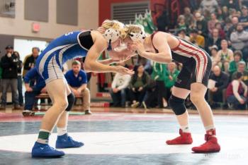 A scene from the Class A state wrestling championships. (Courtesy Sean Carnell)