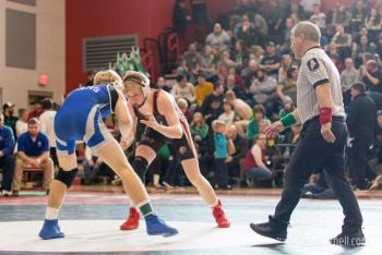 A scene from the Class A state wrestling championships. (Courtesy Sean Carnell)