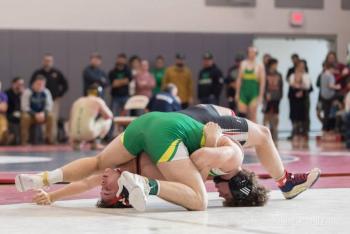 A scene from the Class A state wrestling championships. (Courtesy Sean Carnell)