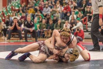 A scene from the Class A state wrestling championships. (Courtesy Sean Carnell)