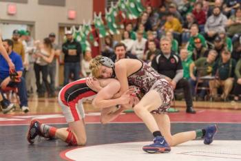 A scene from the Class A state wrestling championships. (Courtesy Sean Carnell)