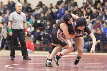 A scene from the girls wrestling state championships Feb. 19. (Courtesy Sean Carnell)