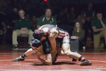 A scene from the girls wrestling state championships Feb. 19. (Courtesy Sean Carnell)