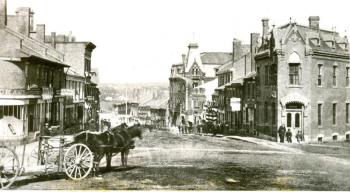 The Belfast view from the Post Office looking down Main Street in the 1880s. (Photo courtesy Belfast Historical Society and Museum) Becoming Belfast, Maine, 1770 -1820,” an exhibit created by the Belfast Historical Society & Museum, will be on display, March 2 through April 15, in the Kramer Gallery of the Belfast Free Library, 106 High Street.