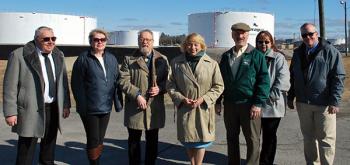 Select Board members from Searsport and Governor Janet Mills (fourth from left).