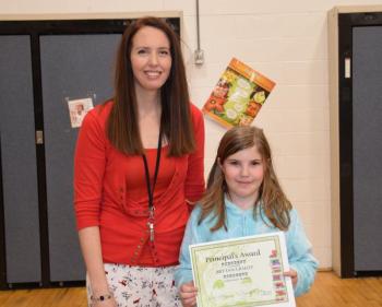 Principal Ainslee Riley and Bryanna Bailey. (Photo courtesy Thomaston Grammar School)