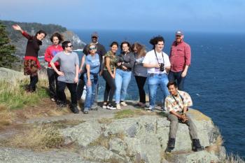 OHS art club on Monhegan Island. Photo courtesy Alexis Iammarino