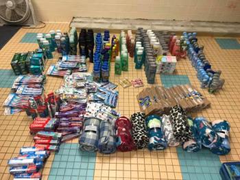 Products purchased for the South School comfort closet. (Courtesy Heather Anderson)
