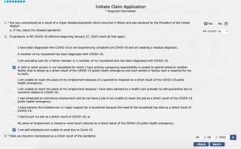 You need to choose an option that is related to COVID-19. Select as many as are applicable.
Screenshot courtesy COVID-19 Small Business Resource Group