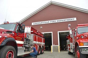 Bradlee Watts, Lincolnville firefighter (Photo by Lynda Clancy)