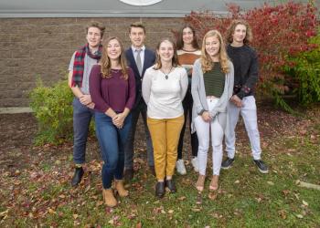 Graduating seniors of ICS include Jasper Loudon, Rylee Sienkiewicz, Patrick Kehoe, Abi Martin, Olivia Kelly, Mariah Richards, CJ Abbott. Not pictured is Finnian O'Malia and Ava Schlottman. (Photo courtesy Islesboro Central School)