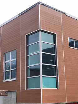 This is a photo of the corner of the band room tucked between the theater and the academic wing on the backside of the building. (Photo courtesy Steve Claffie)