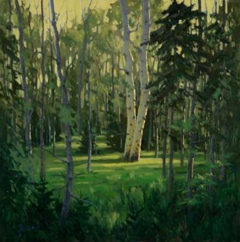 Emerald Grove, Charles Fenner Ball, Oil On Canvas. (Photo courtesy Camden Falls Gallery)
