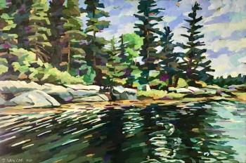 Quiet Cove, II, Jennifer Van Cor, Acrylic On Canvas. (Photo courtesy Camden Falls Gallery)