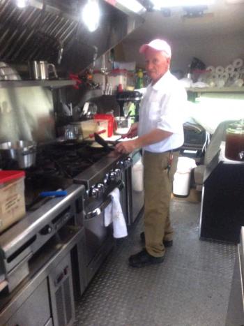 Chef Eric Boyce at the helm. Photo courtesy Shirley McAfee.