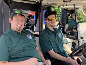 Team “Fore Mechanics” of Rockport Automotive ready to go at the start of the tournament. (Courtesy PAWS)
