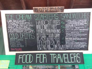 Menu. Photo by Kay Stephens