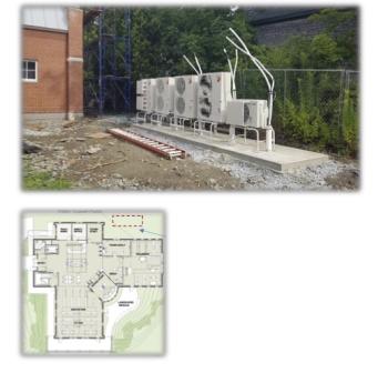 Finally, the many energy efficient heat pumps that will keep the building warm in the winter and cool in the summer.
