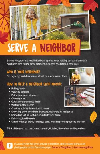 If a Midcoast organization would like to be the hub to hand out these flyers contact Serve A Neighbor through their Facebook Messenger and request them. Poster courtesy Save a Neightbor