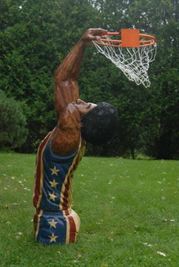 A sculpture of Julius Erving created by Rockport artist Jon Moro. (Courtesy Jon Moro)