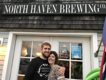 Small world. Ben Lovell, Fiona’s fiance, is the co-owner of North Haven Brewing Co. Photo courtesy Fiona Robins