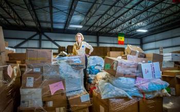 Partners for World Health found Elizabeth McLellan among a slew of medical supplies donated to the organization. (Courtesy Partners for World Health)