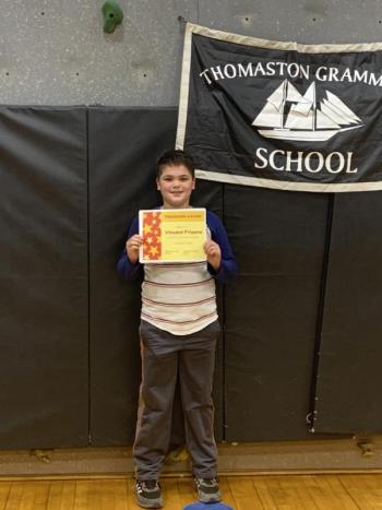 Vincent Frisone, grade 4. (Photo courtesy Thomaston Grammar School)