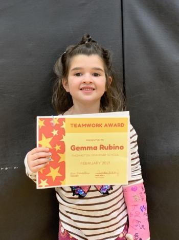 Gemma Rubino, Kindergarten. (Photo courtesy Thomaston Grammar School)
