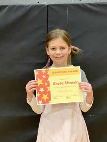 Greta Stinson, grade 2. (Photo courtesy Thomaston Grammar School)