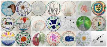 Doodles submitted to Bernard that she turned into pins and is sending back to the participants. Photo collage courtesy Kim Bernard