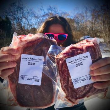 Gleaning farm-raised lamb (Photo courtesy Waldo County Bounty)