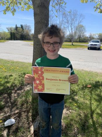 Benjamin Brown, Grade 1, Creativity. (Photo courtesy Thomaston Grammar School)