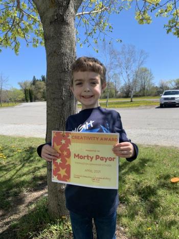 Morty Payor, Grade 1, Creativity. (Photo courtesy Thomaston Grammar School)