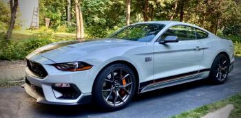 Particularly in Fighter Jet Gray, the new Mach 1 is as handsome as it is enjoyable to pilot—that is, drive. Pedestrians notice and approve.