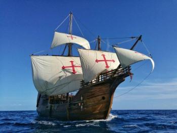 Nao Santa Maria from Seville, Spain. (Photo courtesy Penobscot Maritime Heritage Association)