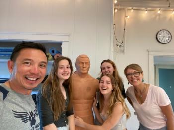Instructor Chuong Nguyen (far left), Piper Urey, Winona Lincoln, Gwen Matthews (back) and instructor Amy Carpenter. (Courtesy Chuong Nguyen)