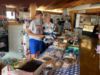 The bake table before the customers arrived.