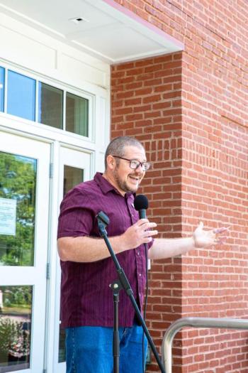 Library Director Ben Blackmon (Photo courtesy Jim Dugan, Rockport Library Foundation)