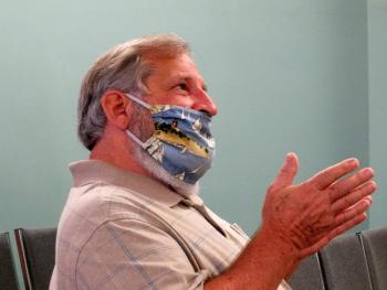 South Thomaston Select Board member Jeff Northgraves said that all the towns are really looking for at this point is a timeline. (Photo by Chris Wolf)