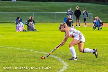 Brewer's Jaiden Williams gets herself set to send the ball up the field. (Photo by Ron Hawkes)