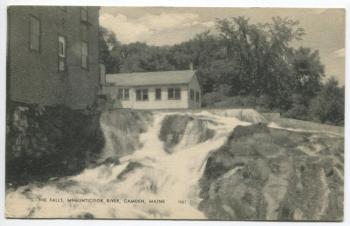 Vintage photo postcards of the Montgomery Dam and waterfall.(Photo courtesy Save the Dam Falls Committee)