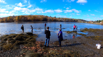 Even with higher than normal water level, measurements were made and water tests such as temperature and salinity were conducted.