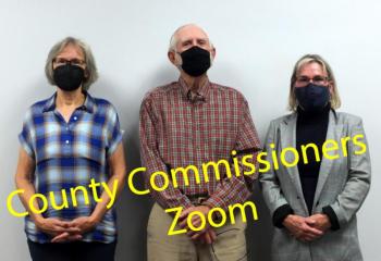 County Commissioners left to right, Dorothy Meriwether, Richard Parent, and Sharyn Pohlman. (Photo by Chris Wolf)