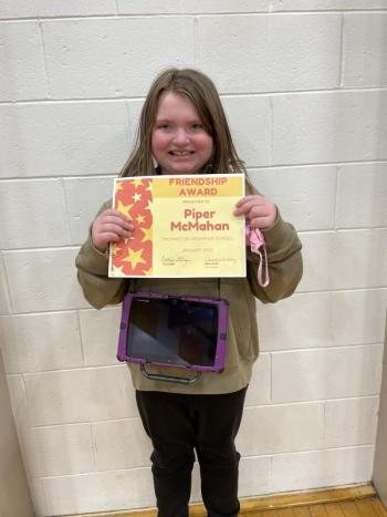 Piper McMahan, Grade 2. (Photo courtesy Thomaston Grammar School)