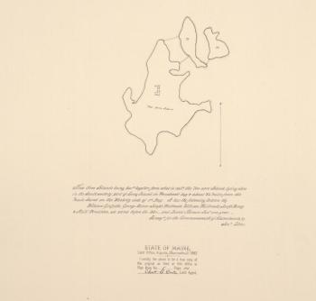 Map Land Office. Planbook Waldo County p.20. Seven Hundred Acre Island. Jonathan Stone surveyor. (Maine State Archives)
