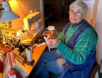 Crafter Kathleen Maseychik in her studio in Jackson, Maine. Photo courtesy Kathleen Maseychik