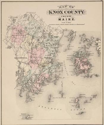 State of Maine Atlas published 1884. Page 63: Knox County. (Maine State Archives)