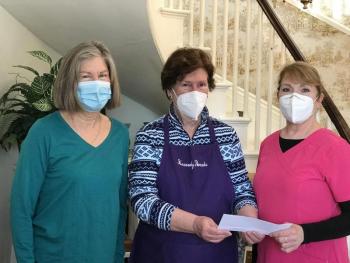 L to R: Anne Norman, Rockland District Nursing Association; Deborah Endl, Chairman, Outreach Committee; Judith Lydon, Camden Area District Nursing Association. (Photo courtesy Heavenly Threads Thrift Shop)