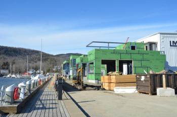 The Salt Wharf Restaurant is under construction at Lyman-Morse in Camden, with anticipated opening sometime in mid-June.