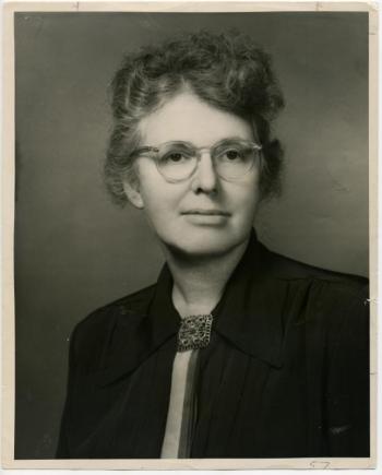 Elizabeth Ring ca 1965. Teacher, historian, author, Ring was the first woman elected to MHS governing board in 1948. Collections Maine Historical Society
